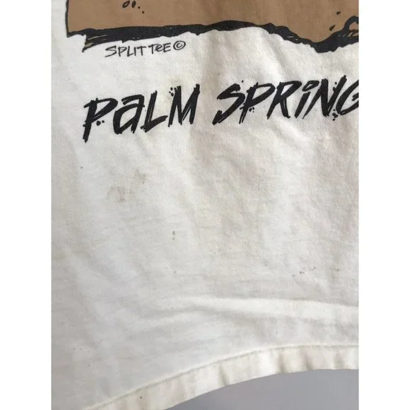 Vintage Will Golf For Food Palm Springs California Distressed XL 2XL T Shirt - Picture 2 of 10